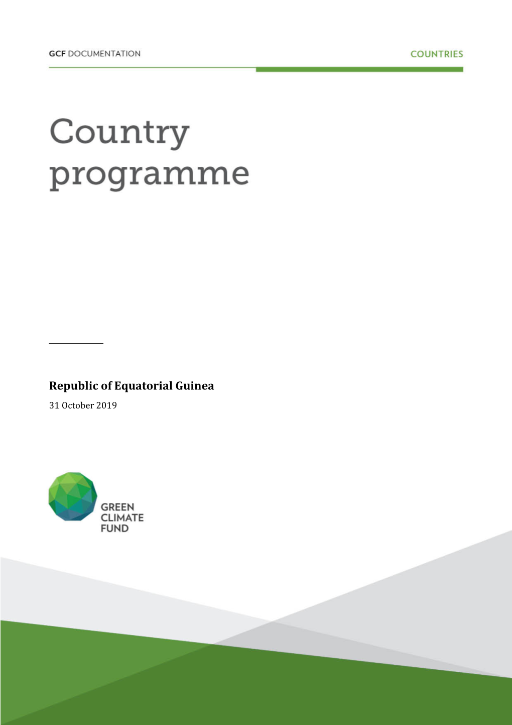 Republic of Equatorial Guinea 31 October 2019