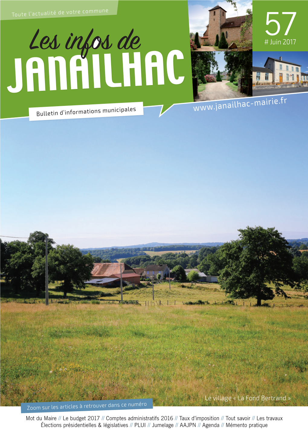 Les Infos De # Juin 2017 JANAILHAC Bulletin D’Informations Municipales