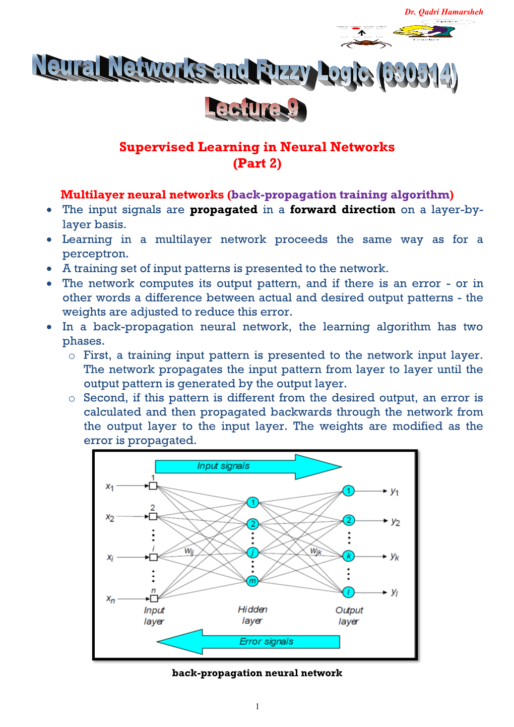 Supervised Learning in Neural Networks (Part 2)