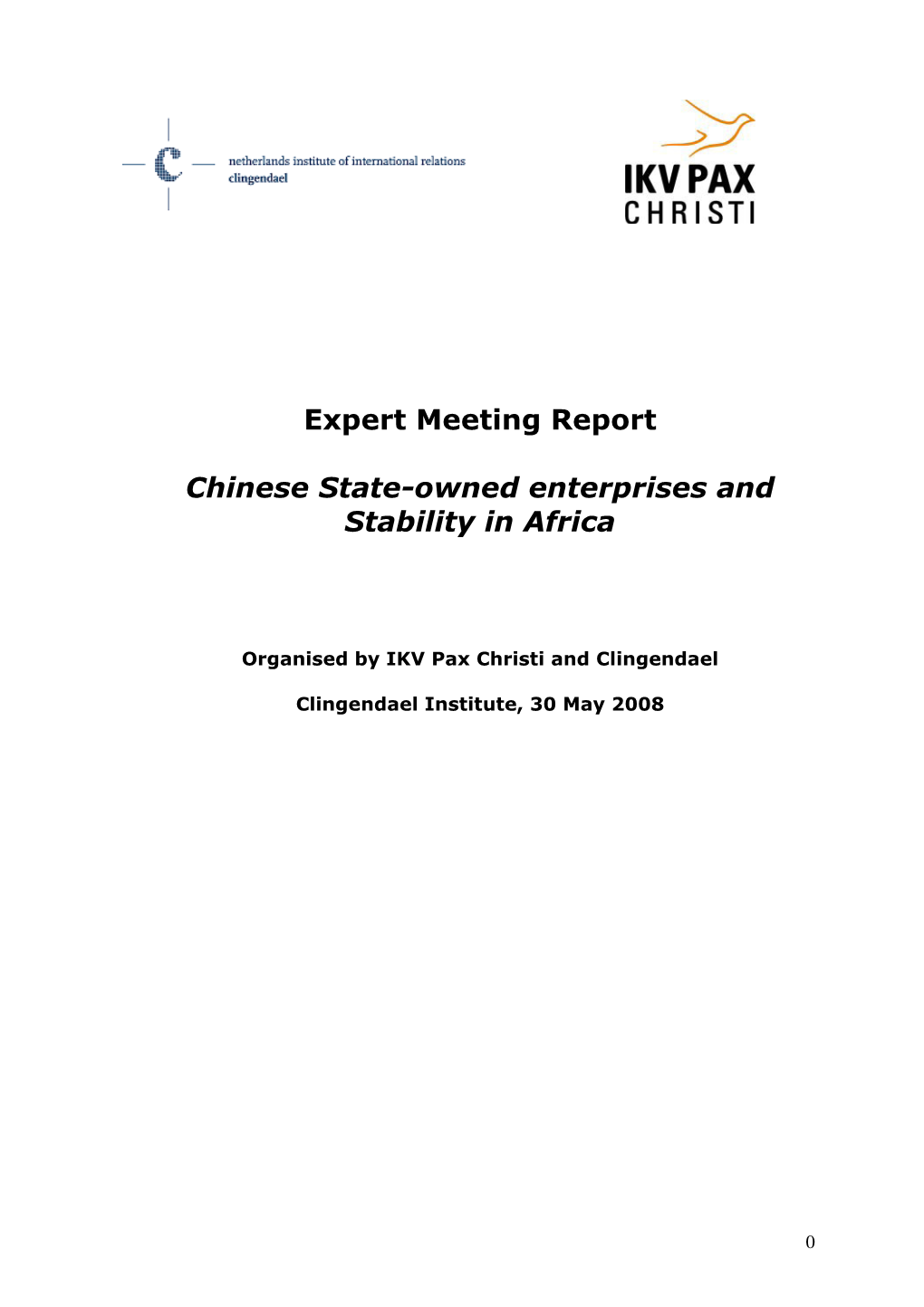 Expert Meeting Report Chinese State-Owned Enterprises And