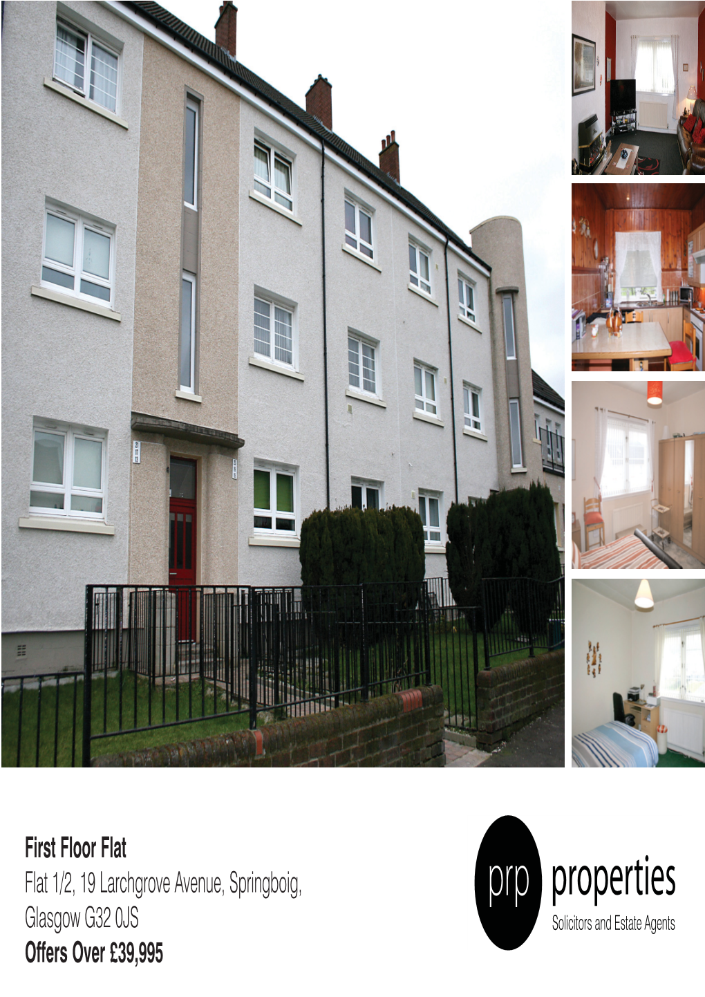 First Floor Flat Flat 1/2, 19 Larchgrove Avenue, Springboig, Glasgow G32 0JS Offers Over £39,995