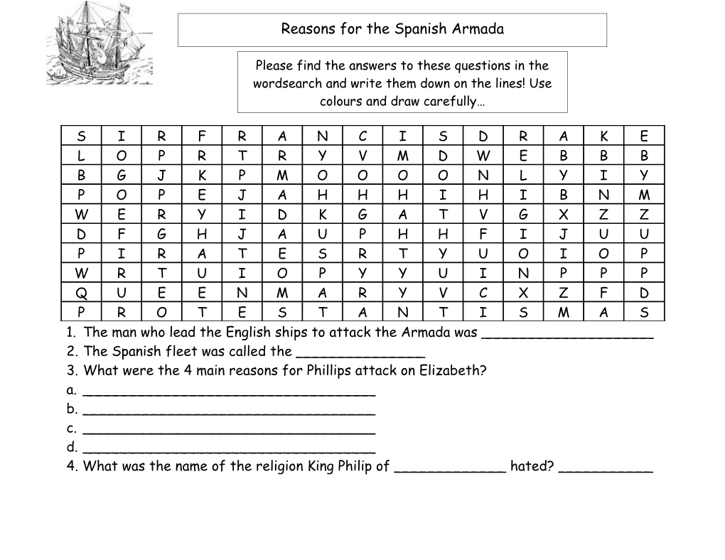 1. the Man Who Lead the English Ships to Attack the Armada Was ______