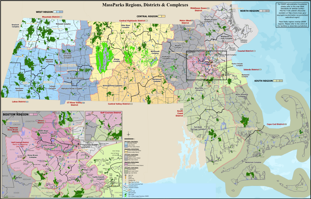 Massparks Regions, Districts & Complexes