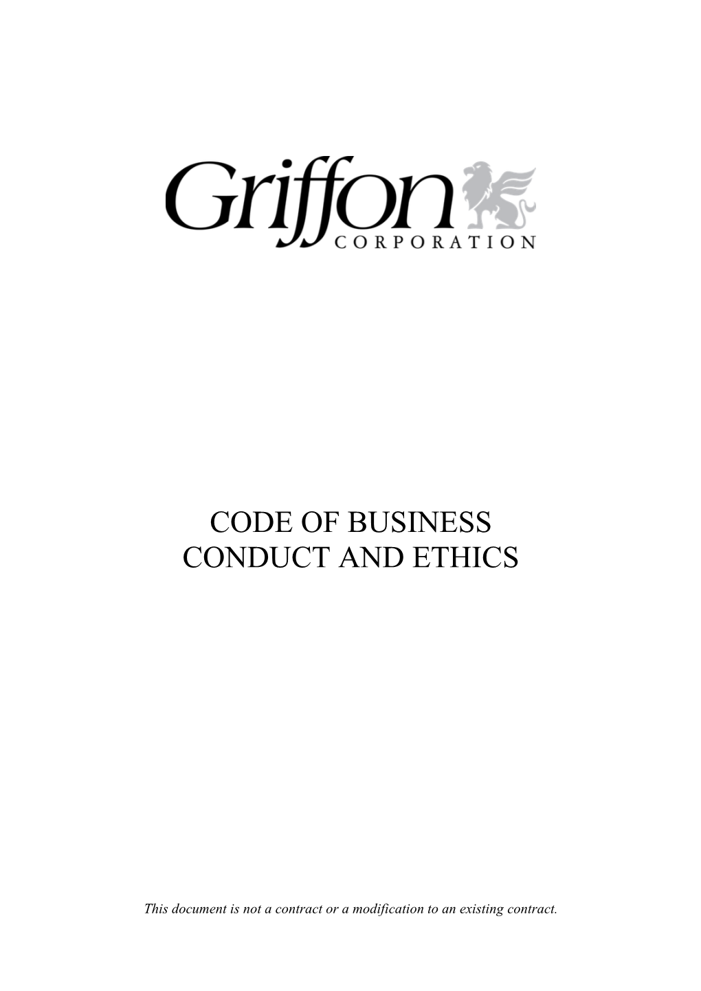 Griffon Code of Conduct