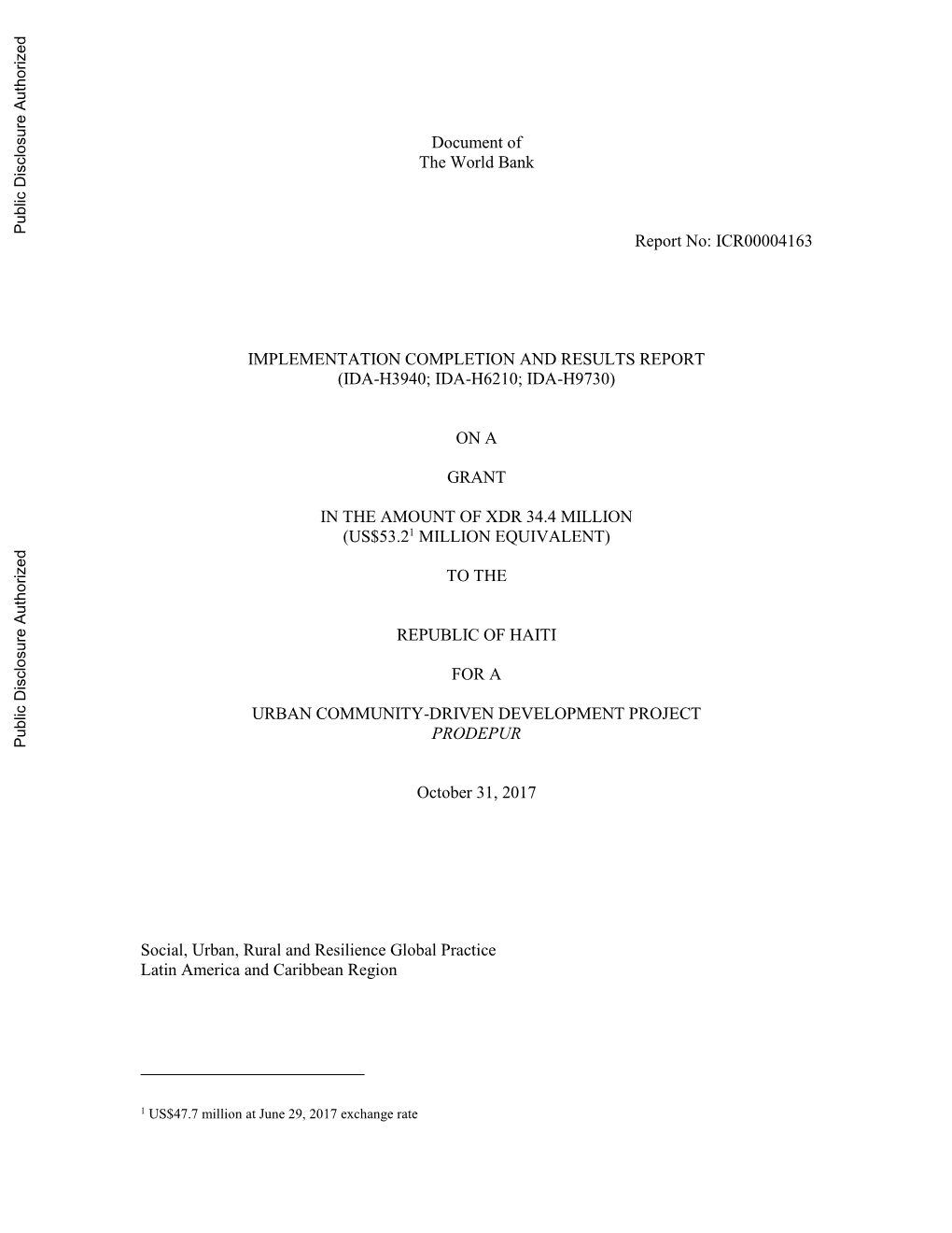 World Bank Document