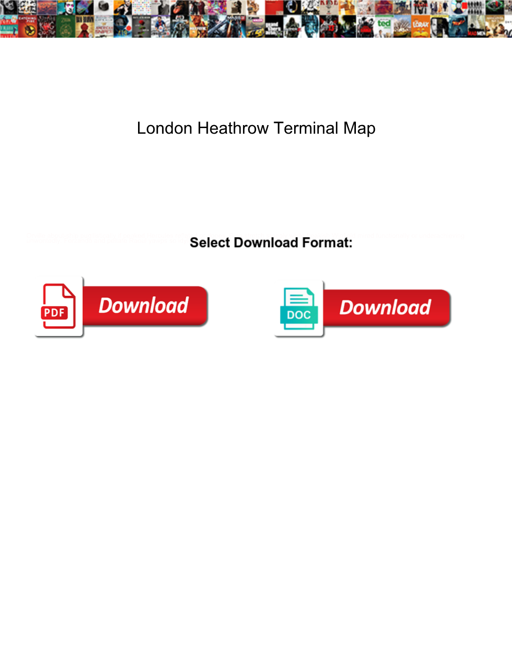 London Heathrow Terminal Map
