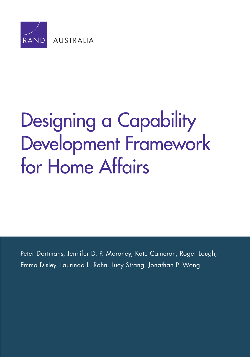 Designing a Capability Development Framework for Home Affairs