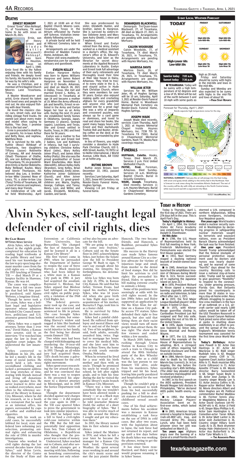 Alvin Sykes, Self-Taught Legal Defender of Civil Rights, Dies