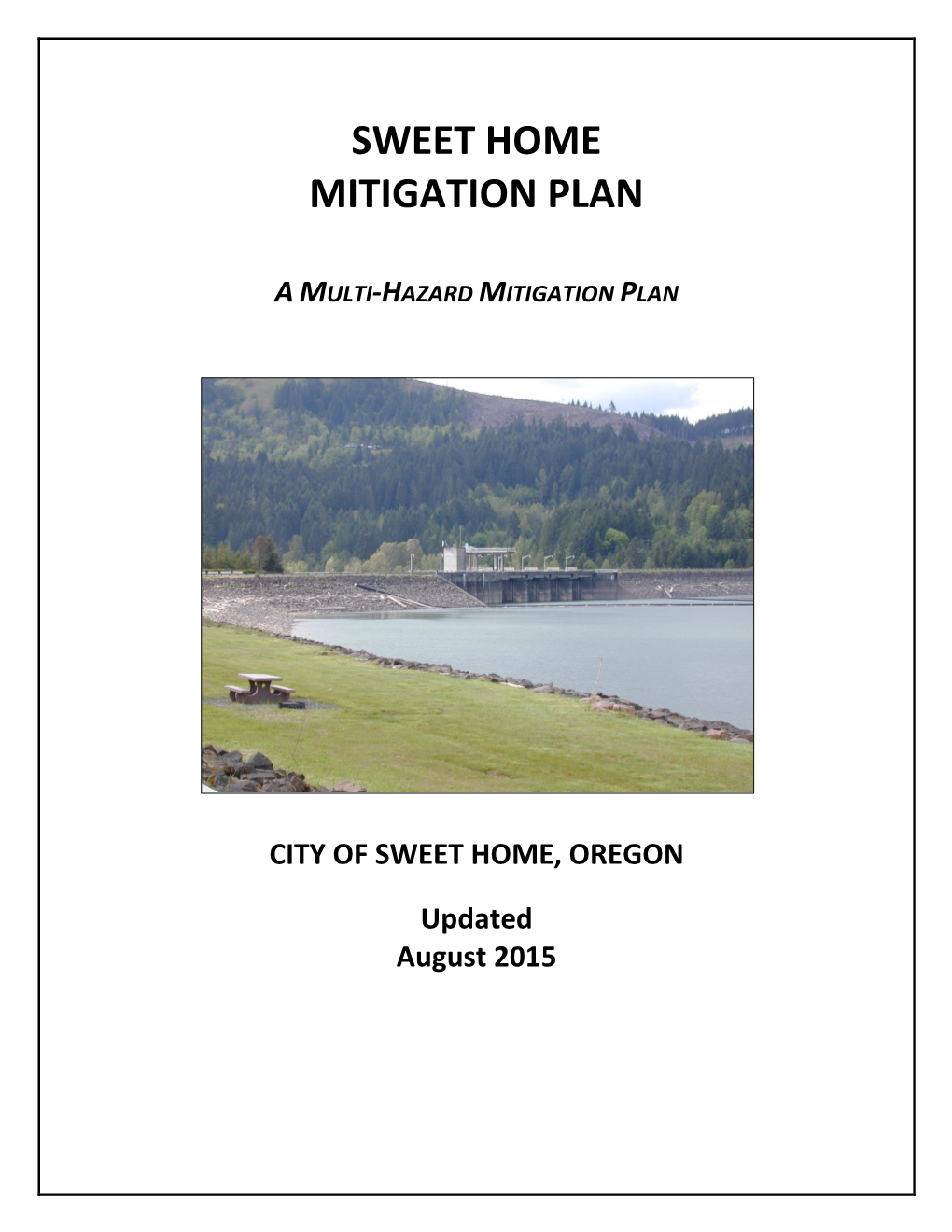 2015 Sweet Home Mitigation Plan August 2015