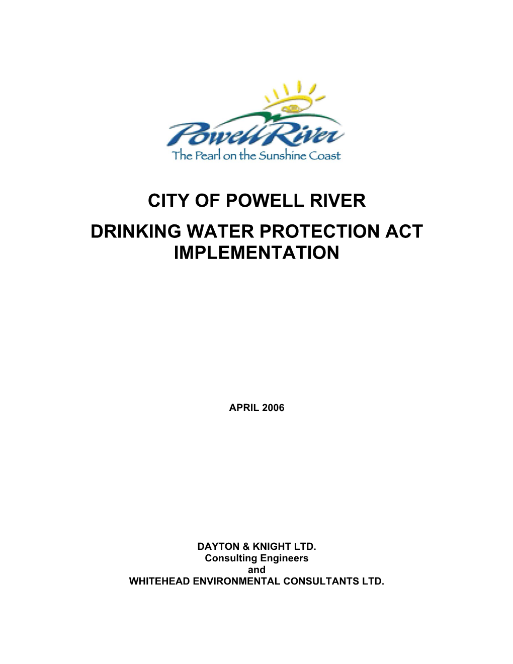 Drinking Water Protection Act Implementation