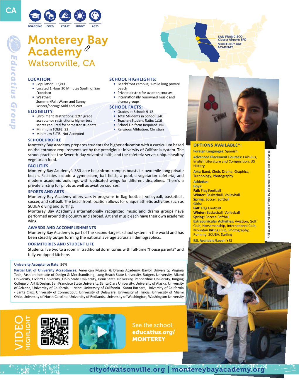 Monterey Bay Academy Is Part of the Second-Largest School System in the World and Has Wing