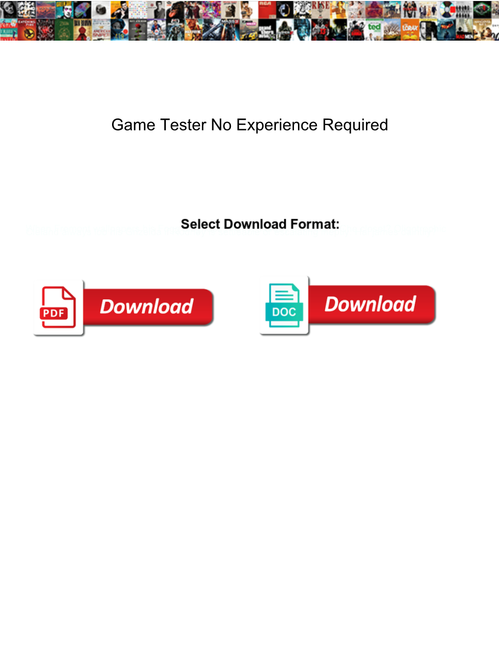 Game Tester No Experience Required