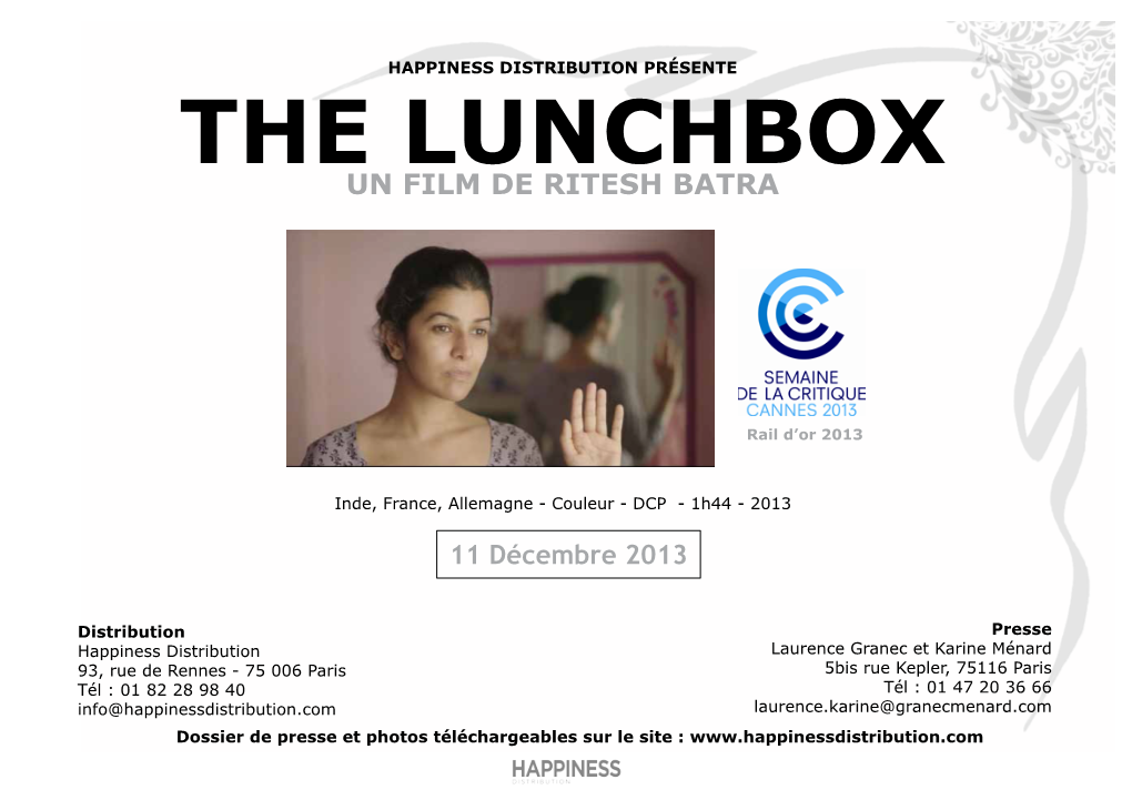 The Lunchbox Un Film De Ritesh Batra