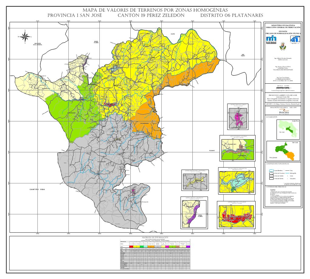 Mapa De Valores De Terrenos Por Zonas Homogéneas Distrito 06