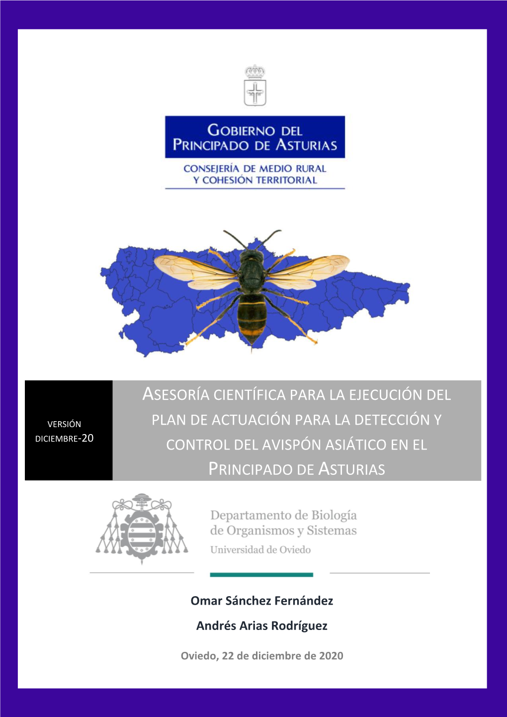 Plan De Actuación Para La Detección Y Control Del Avispón Asiático En El