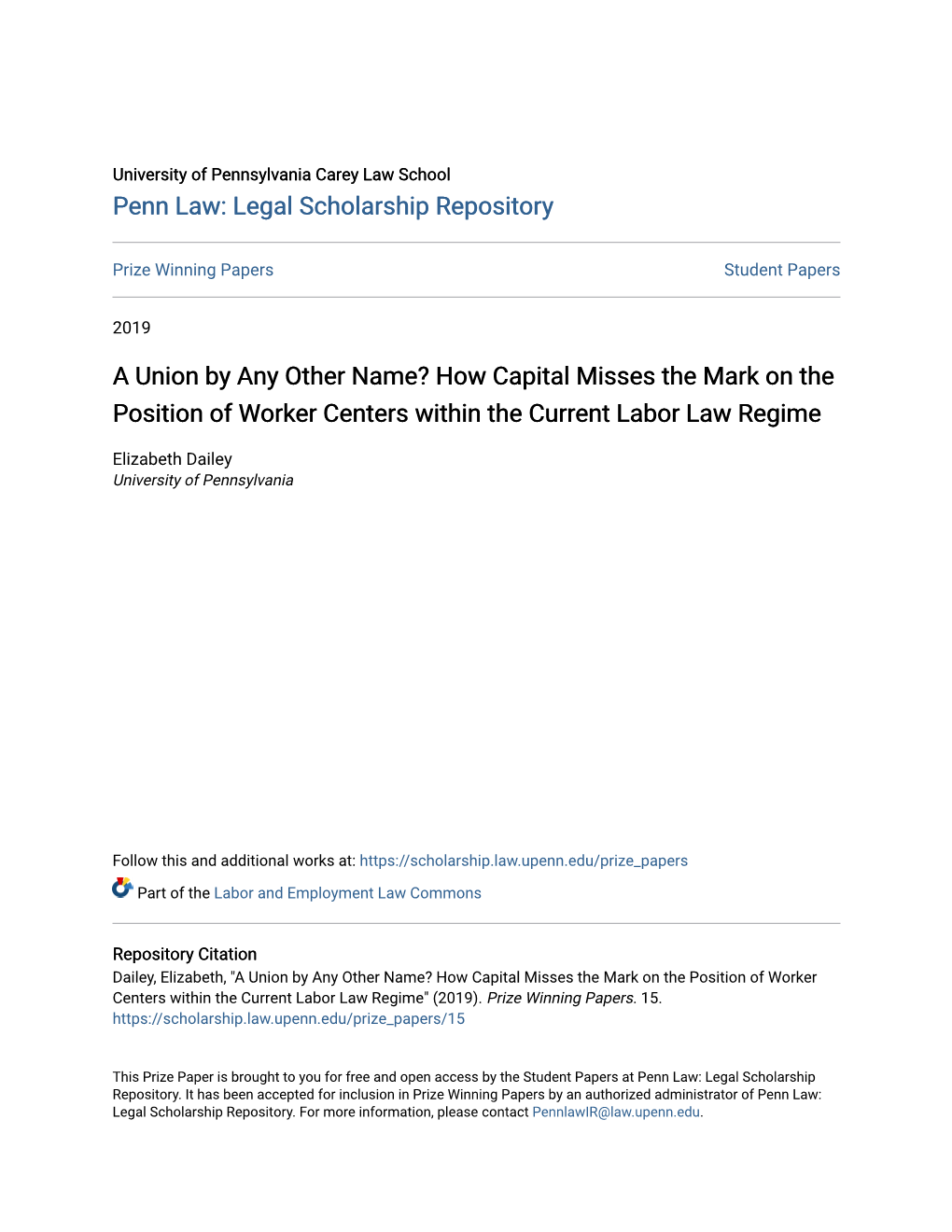 How Capital Misses the Mark on the Position of Worker Centers Within the Current Labor Law Regime