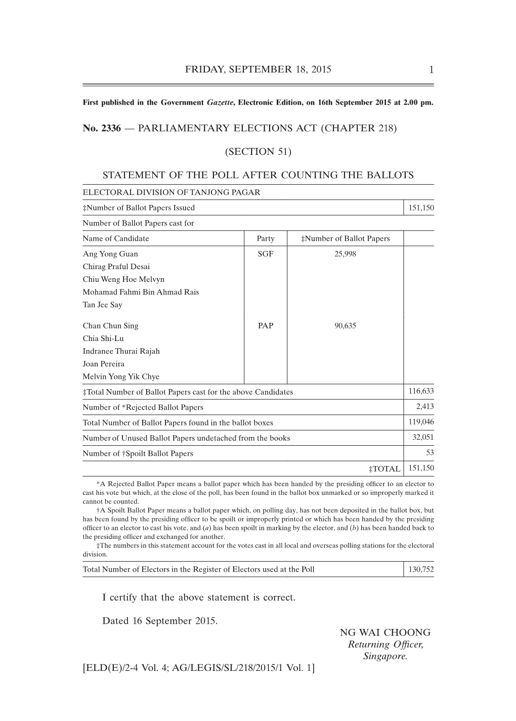 Parliamentary Elections Act (Chapter 218)