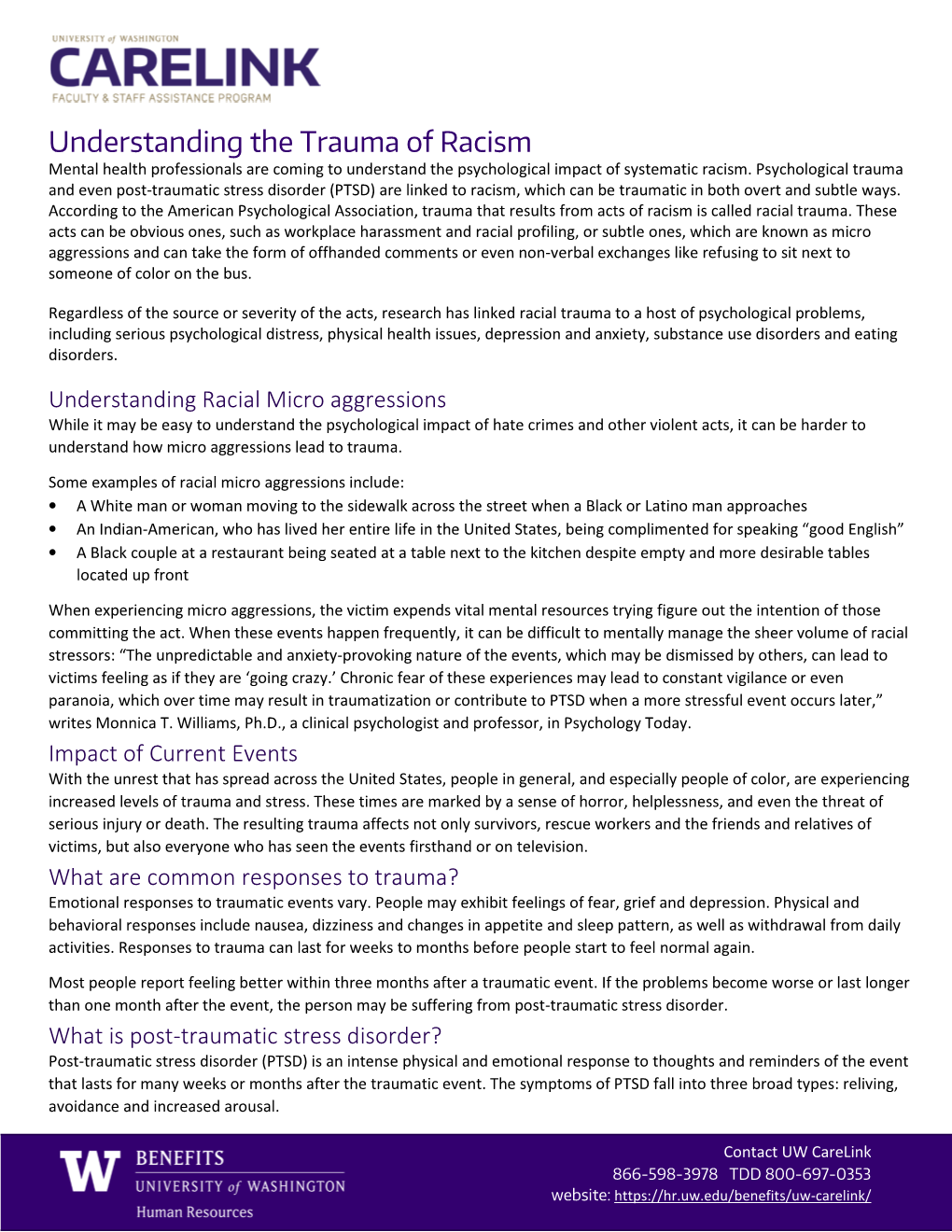 Understanding the Trauma of Racism Mental Health Professionals Are Coming to Understand the Psychological Impact of Systematic Racism