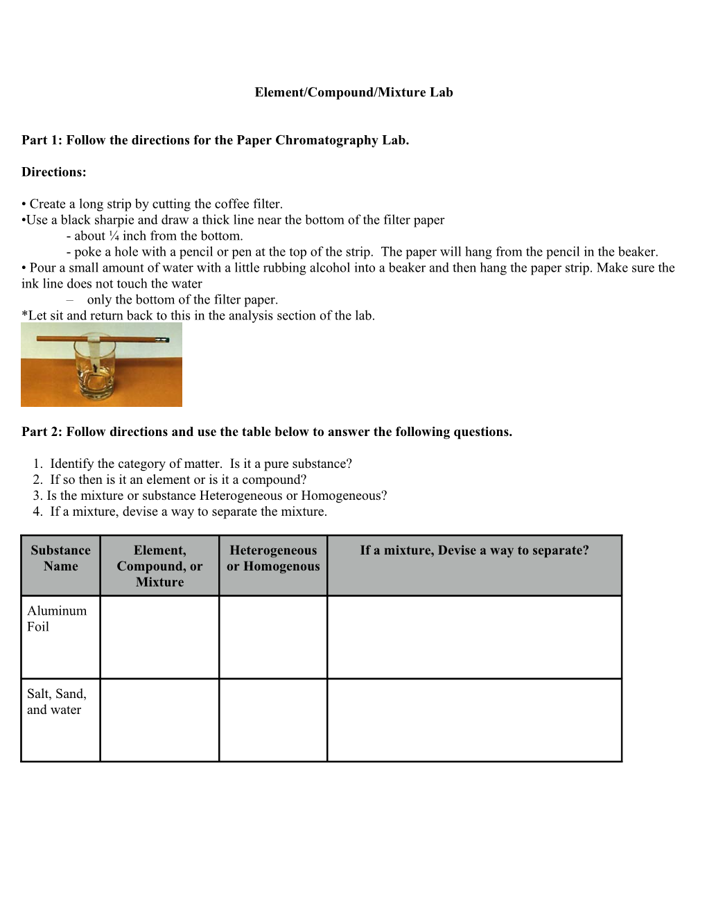 Element/Compound/Mixture