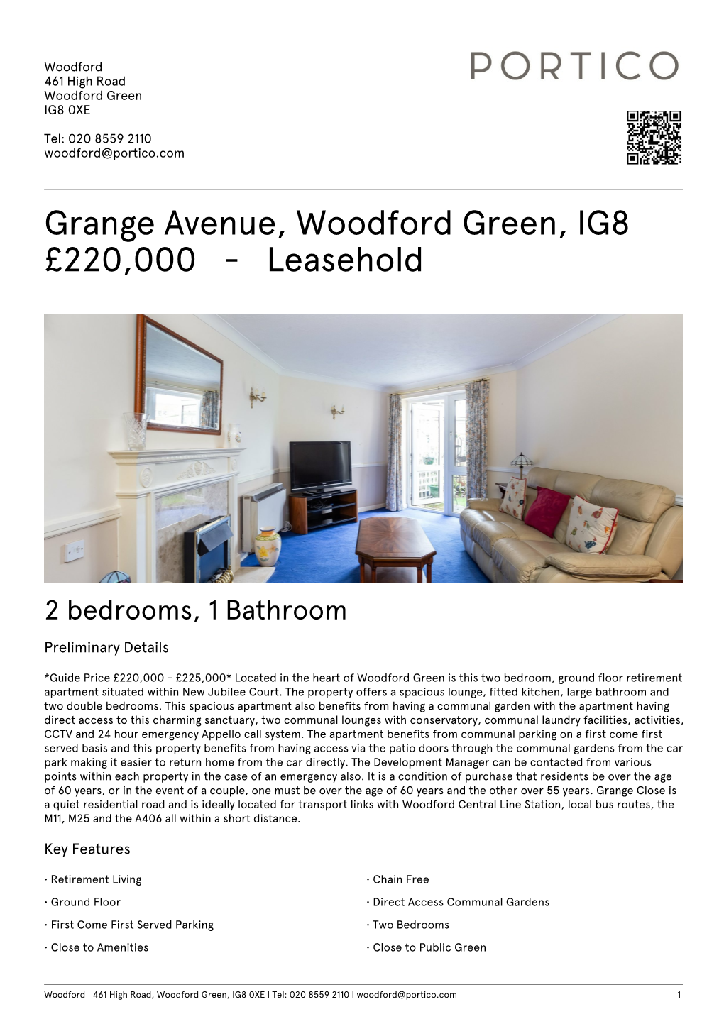Grange Avenue, Woodford Green, IG8 £220000