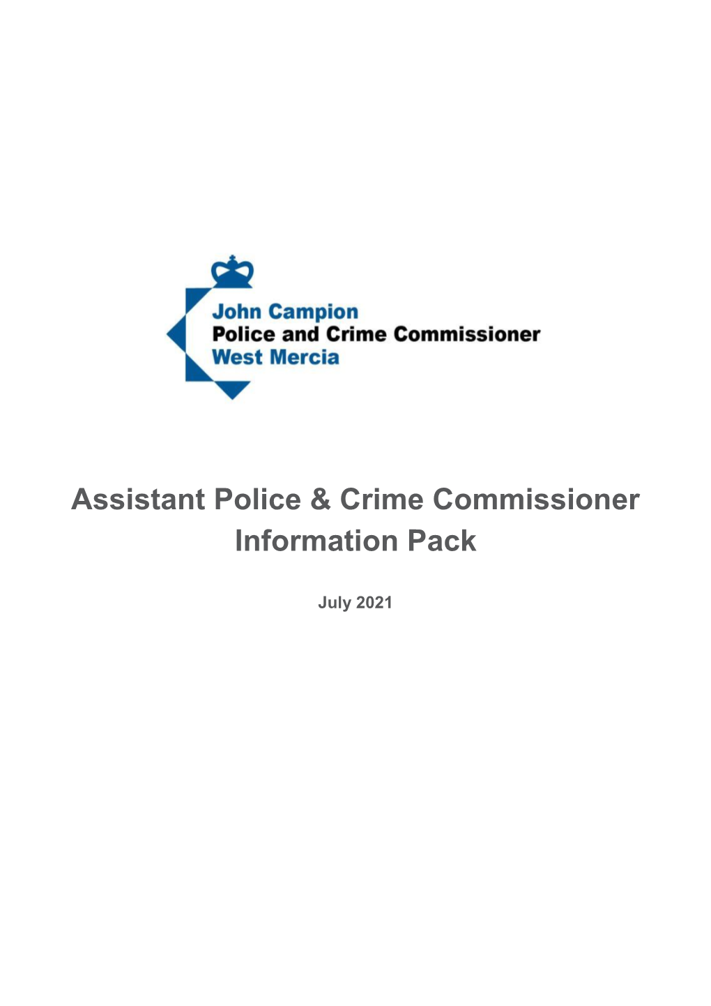 Assistant Police & Crime Commissioner Information Pack