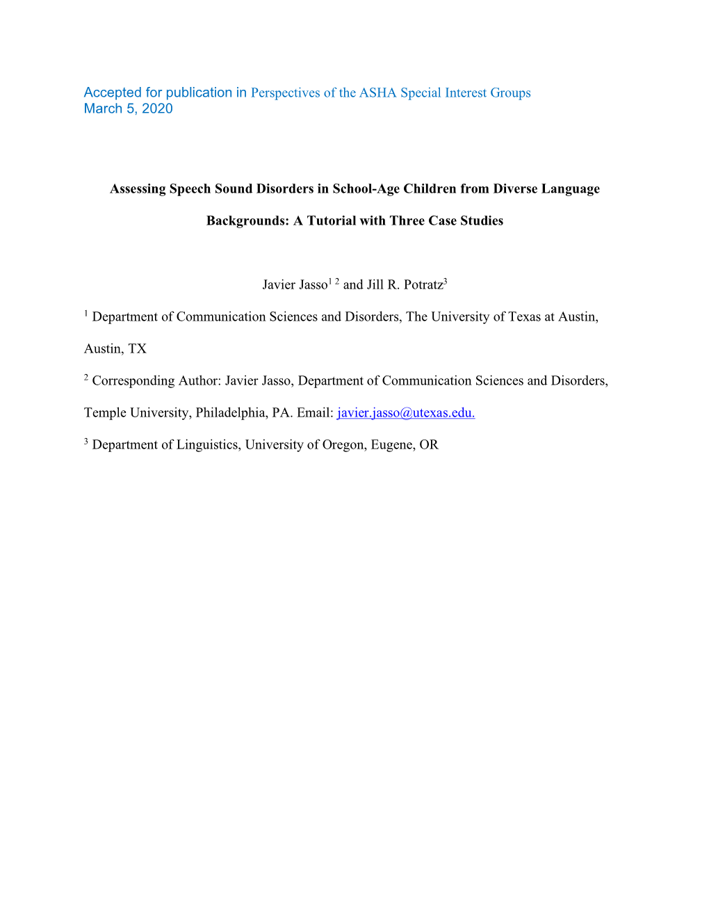 Assessing Speech Sound Disorders in School-Age Children from Diverse Language