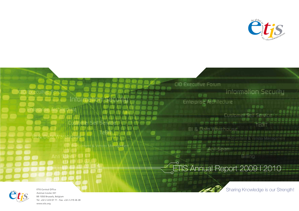 ETIS Annual Report 2009 I 2010