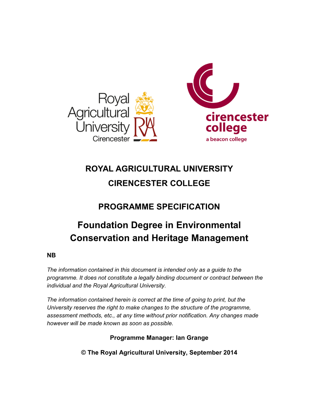 Foundation Degree in Environmental Conservation and Heritage Management