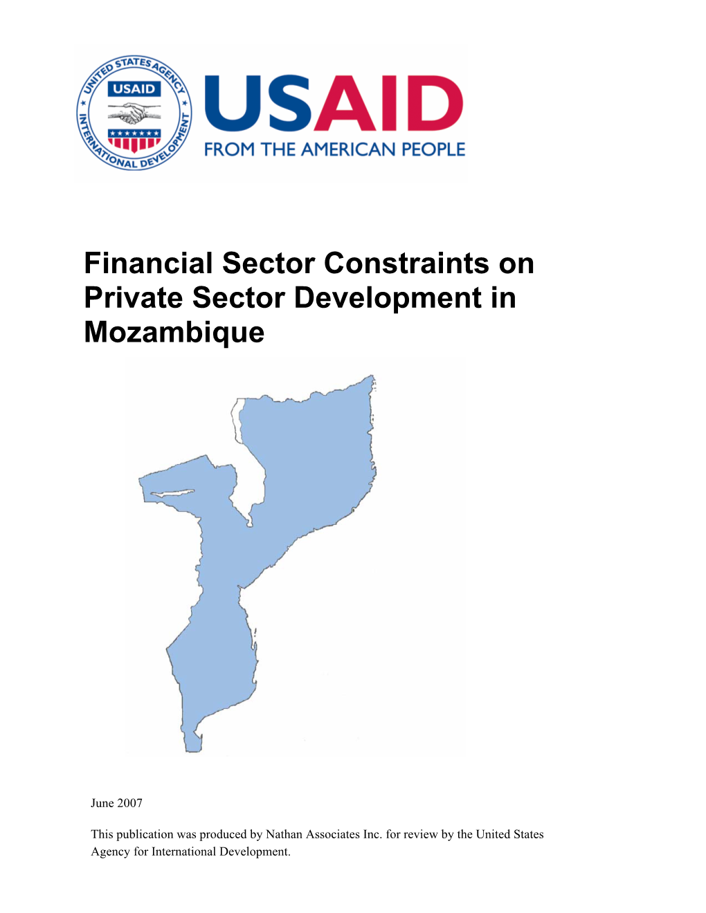 Financial Sector Constraints on Private Sector Development in Mozambique