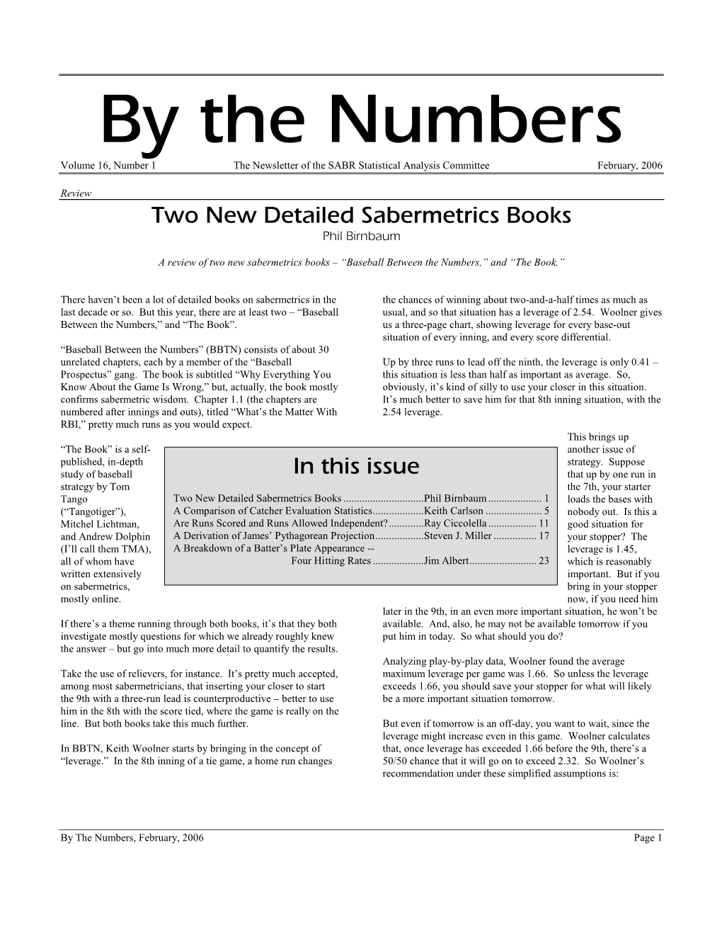 Two New Detailed Sabermetrics Books Phil Birnbaum