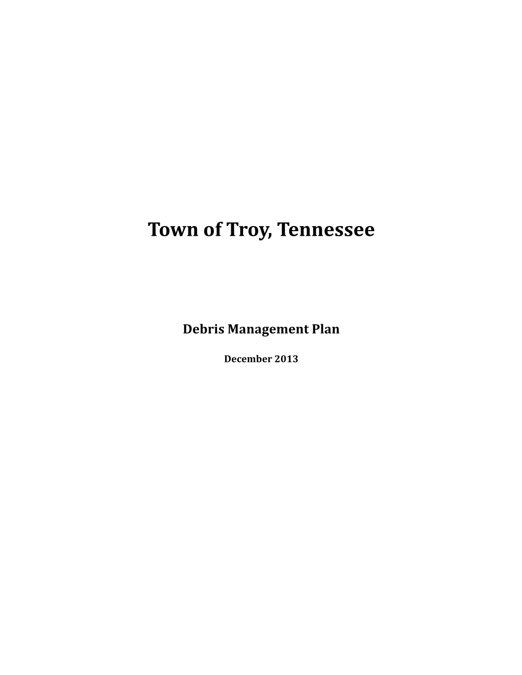 Town of Troy, Tennessee