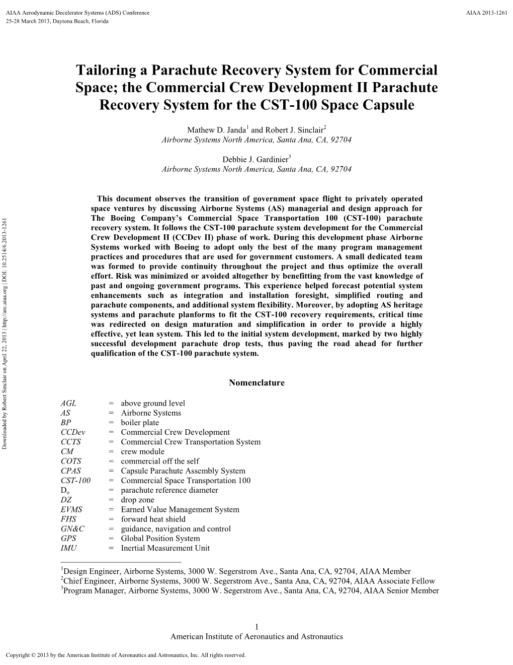 Tailoring a Parachute Recovery System for Commercial Space; the Commercial Crew Development II Parachute Recovery System for the CST-100 Space Capsule