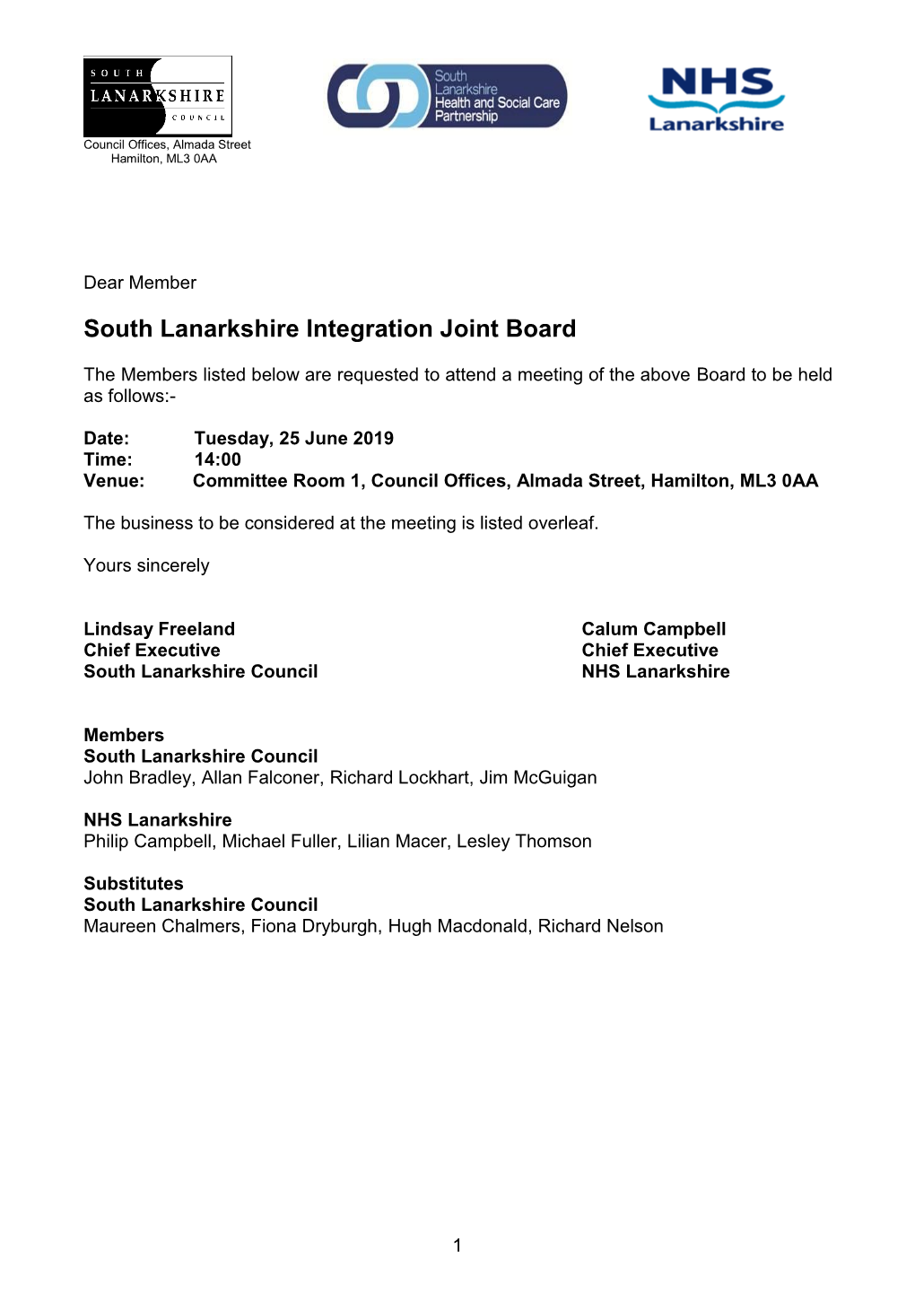 South Lanarkshire Integration Joint Board