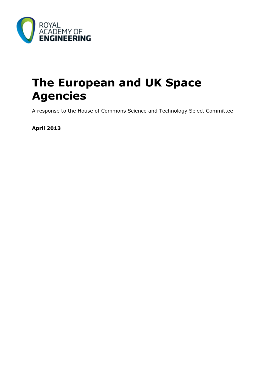 The European and UK Space Agencies