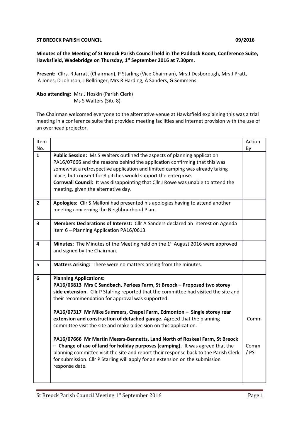 St Breock Parish Council