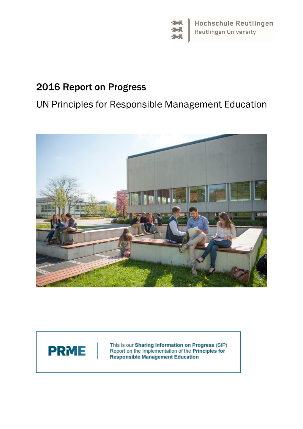 2016 Report on Progress UN Principles for Responsible Management Education