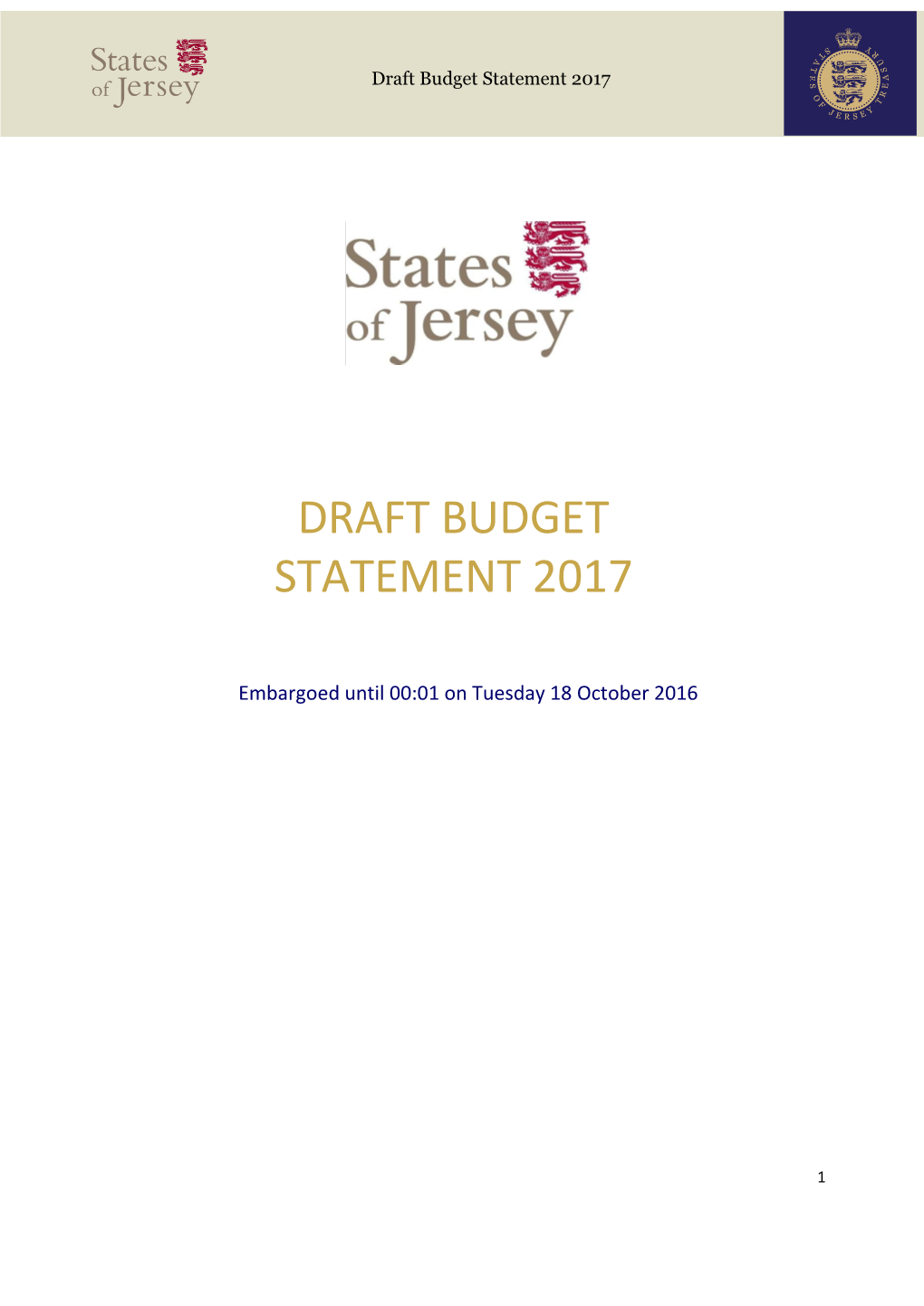 Draft Budget Statement 2017