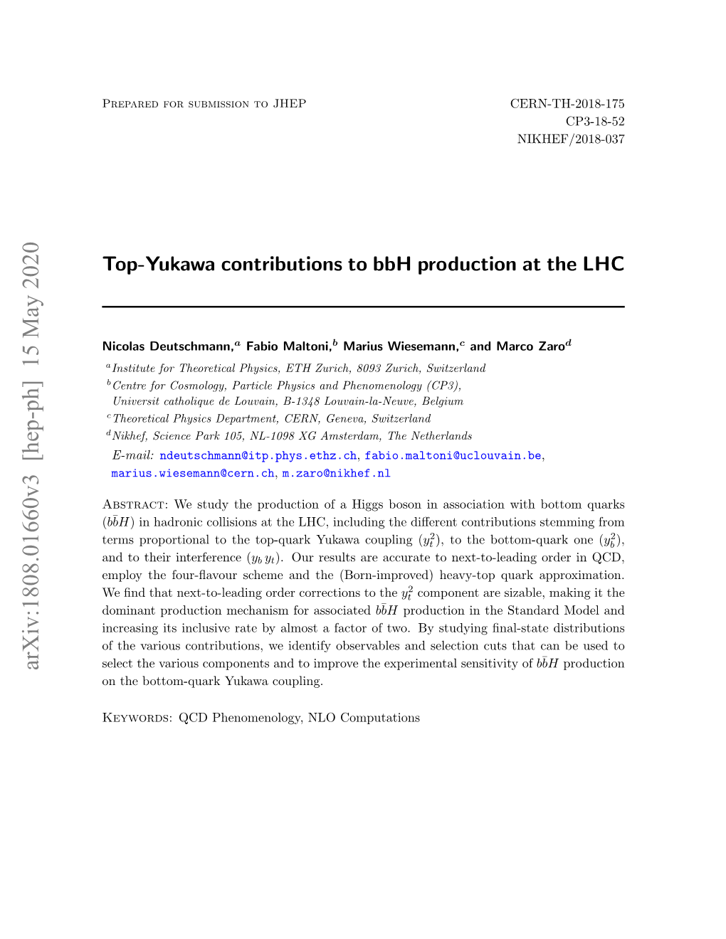 Top-Yukawa Contributions to Bbh Production at the LHC