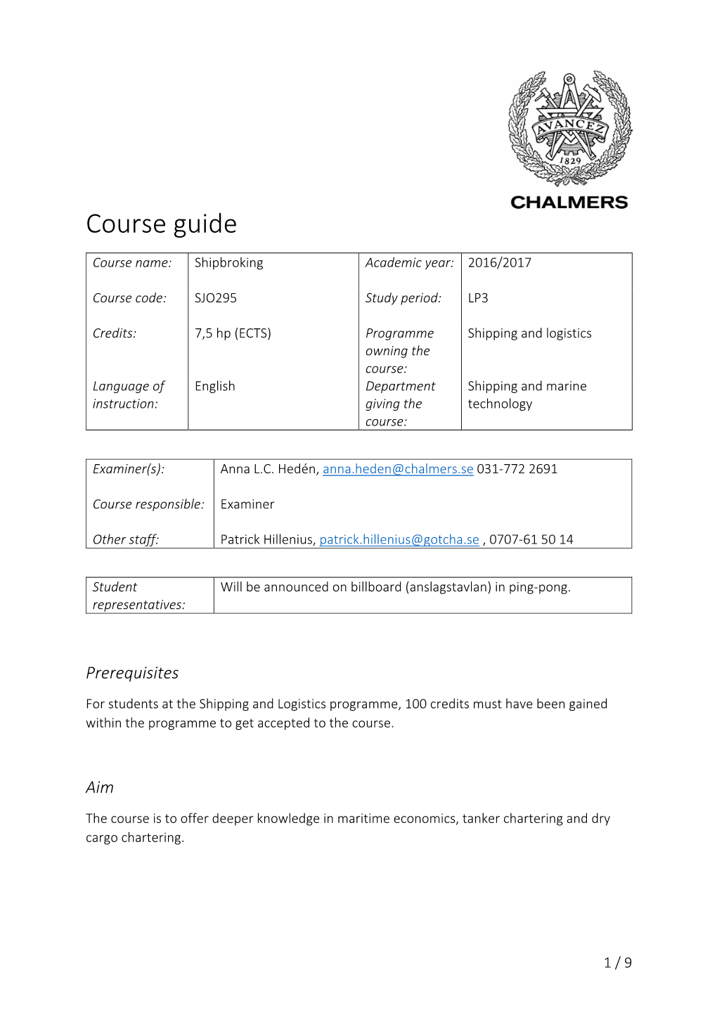 Course Guide