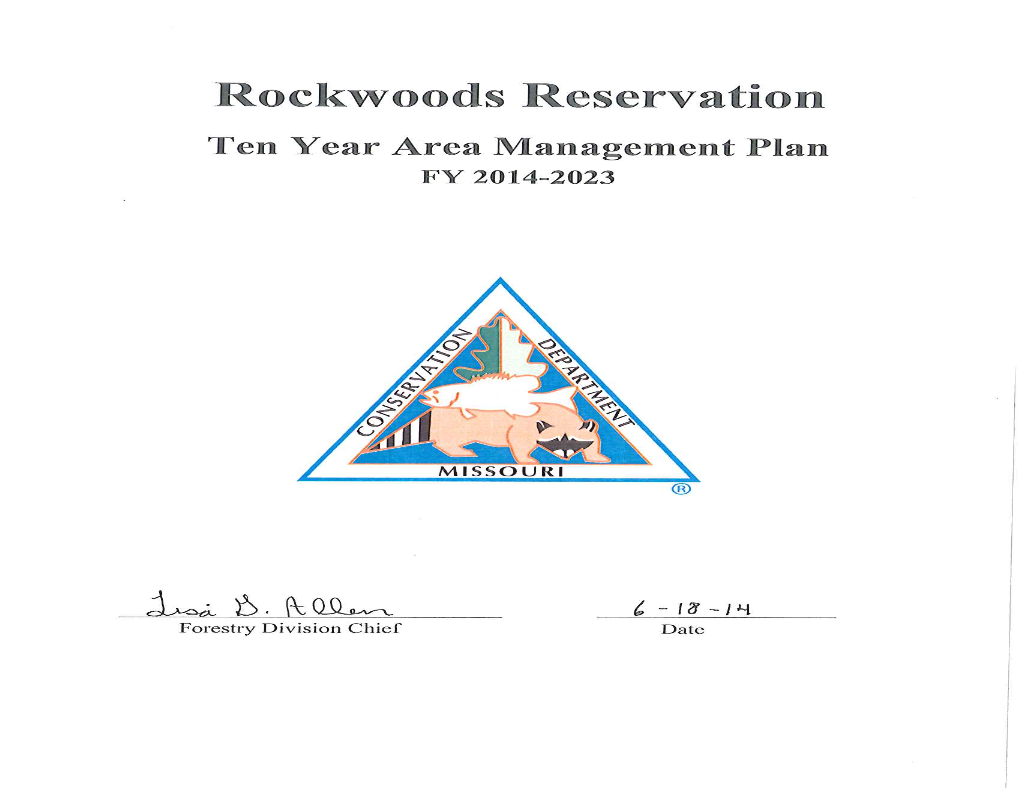 2014 Rockwoods Reservation Area Management Plan  Page 3