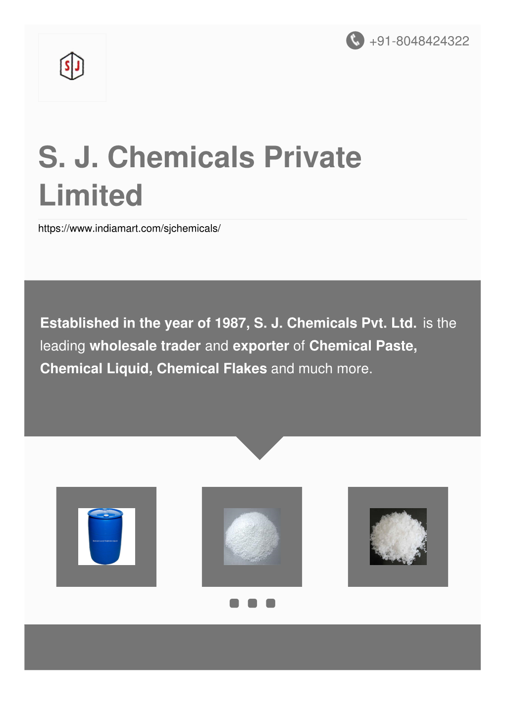 S. J. Chemicals Private Limited
