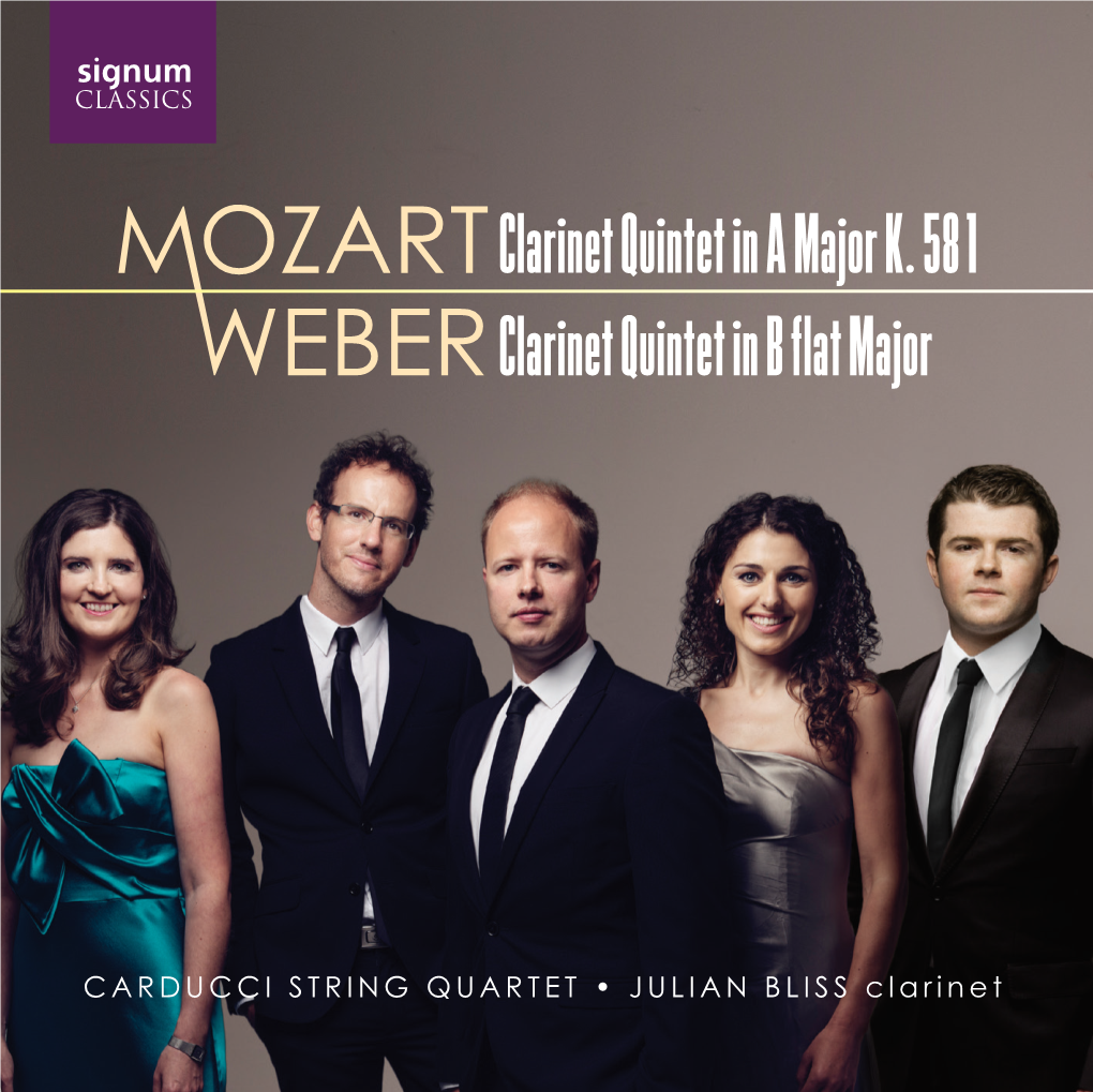 CARDUCCI STRING QUARTET • JULIAN BLISS Clarinet