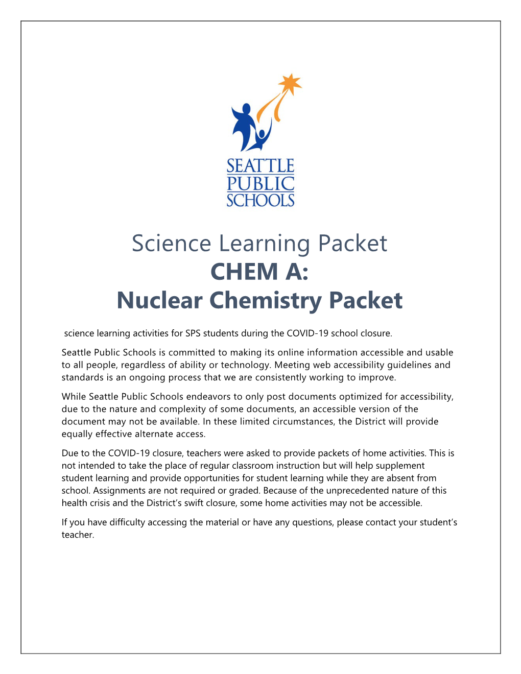 Nuclear Chemistry Packet