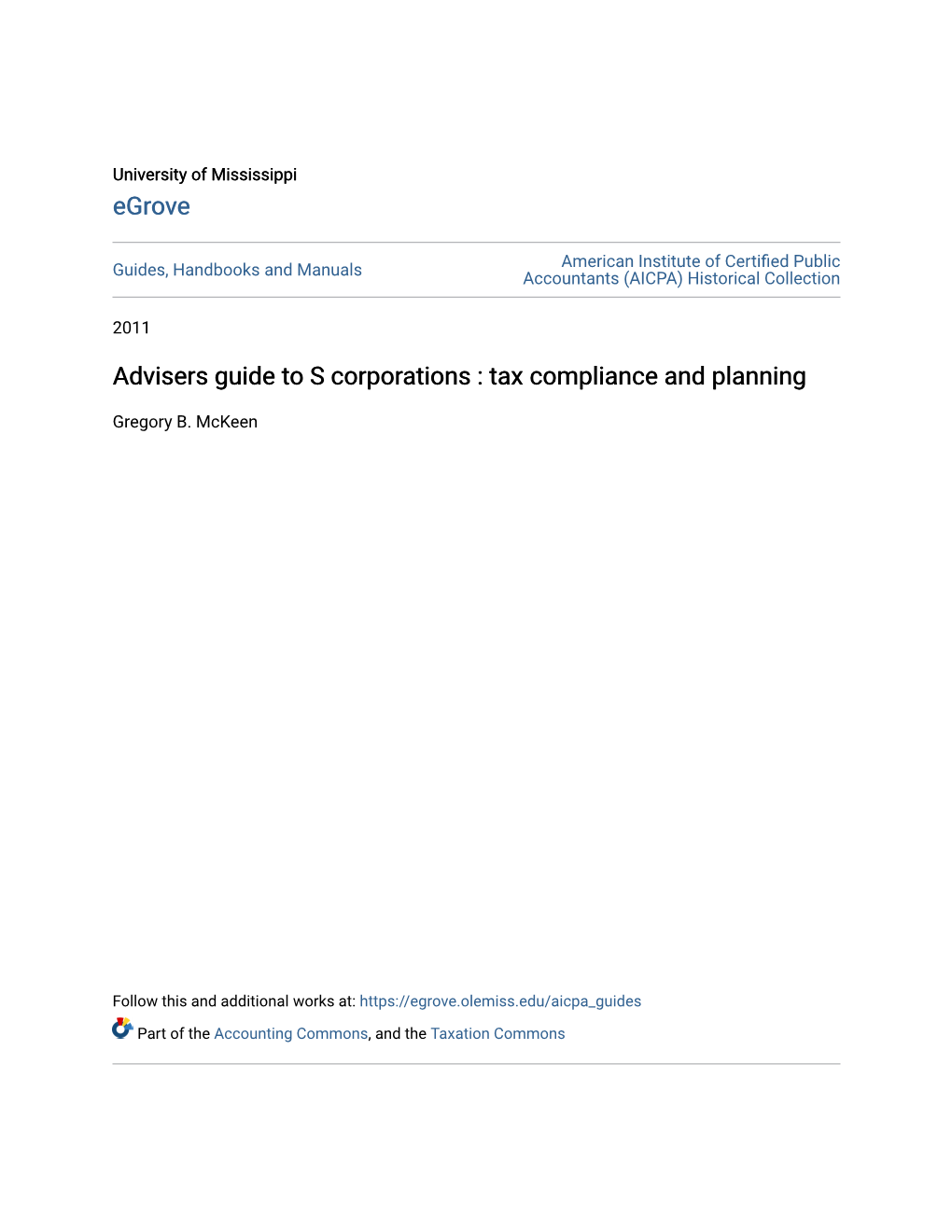 Advisers Guide to S Corporations : Tax Compliance and Planning