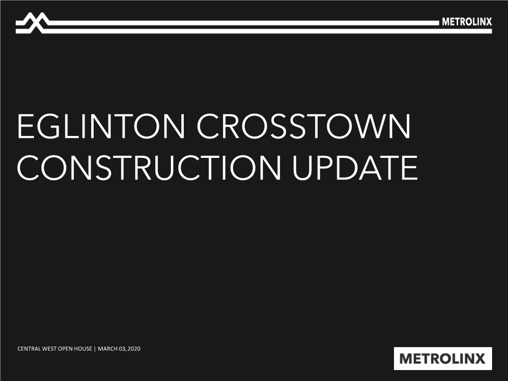 Eglinton Crosstown Construction Update