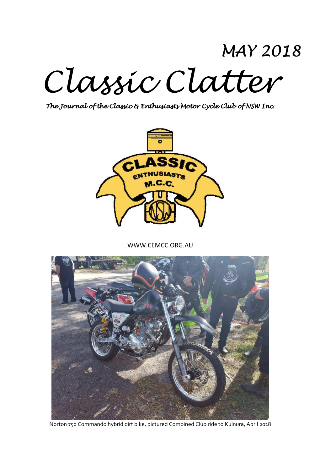 Classic Clatter the Journal of the Classic & Enthusiasts Motor Cycle Club of NSW Inc