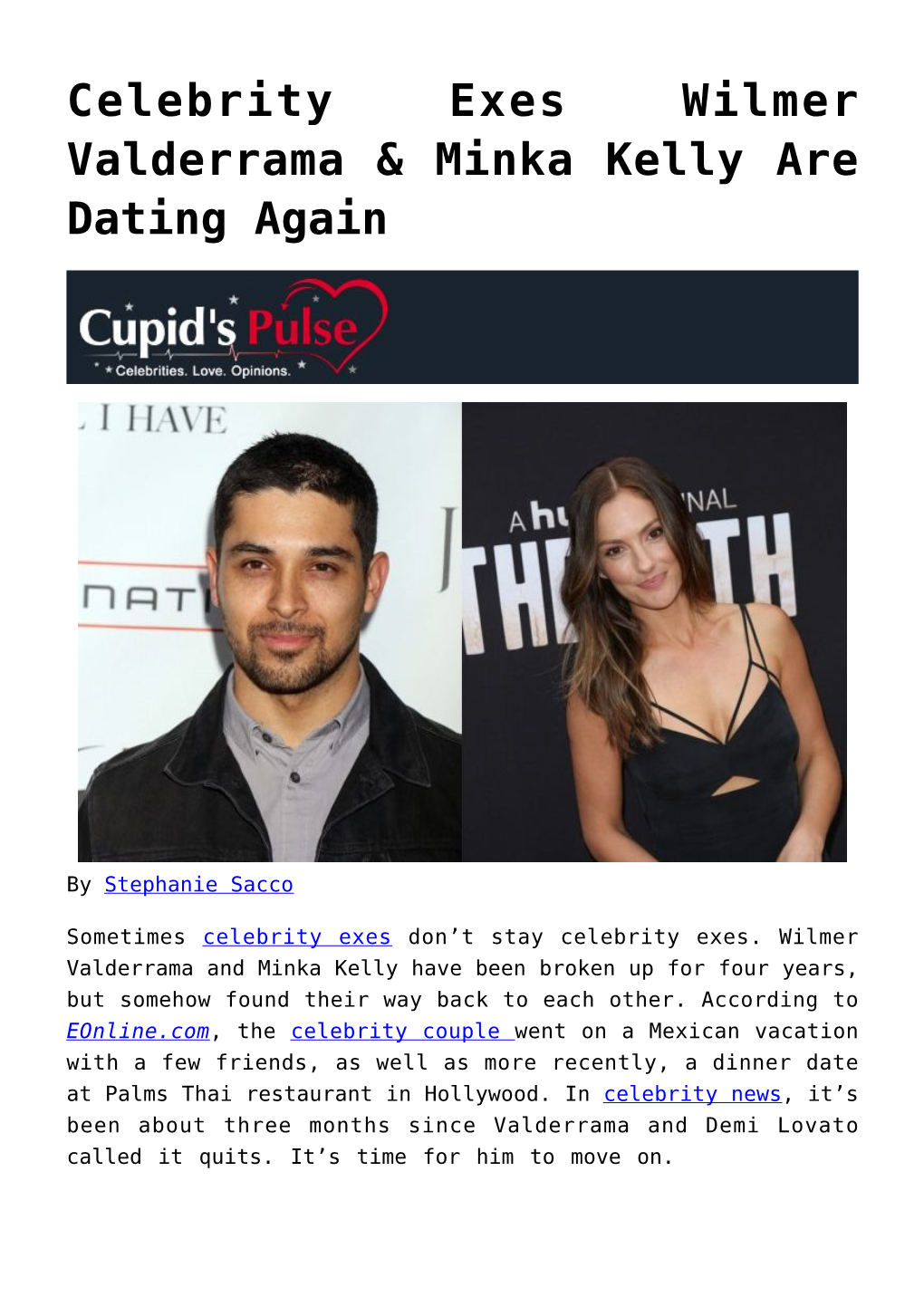 Minka Kelly Are Dating Again,New Celebrity Couple
