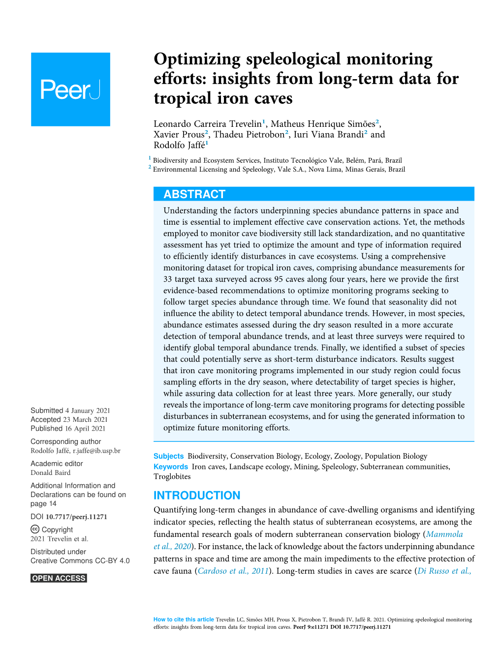 Optimizing Speleological Monitoring Efforts: Insights from Long-Term Data for Tropical Iron Caves