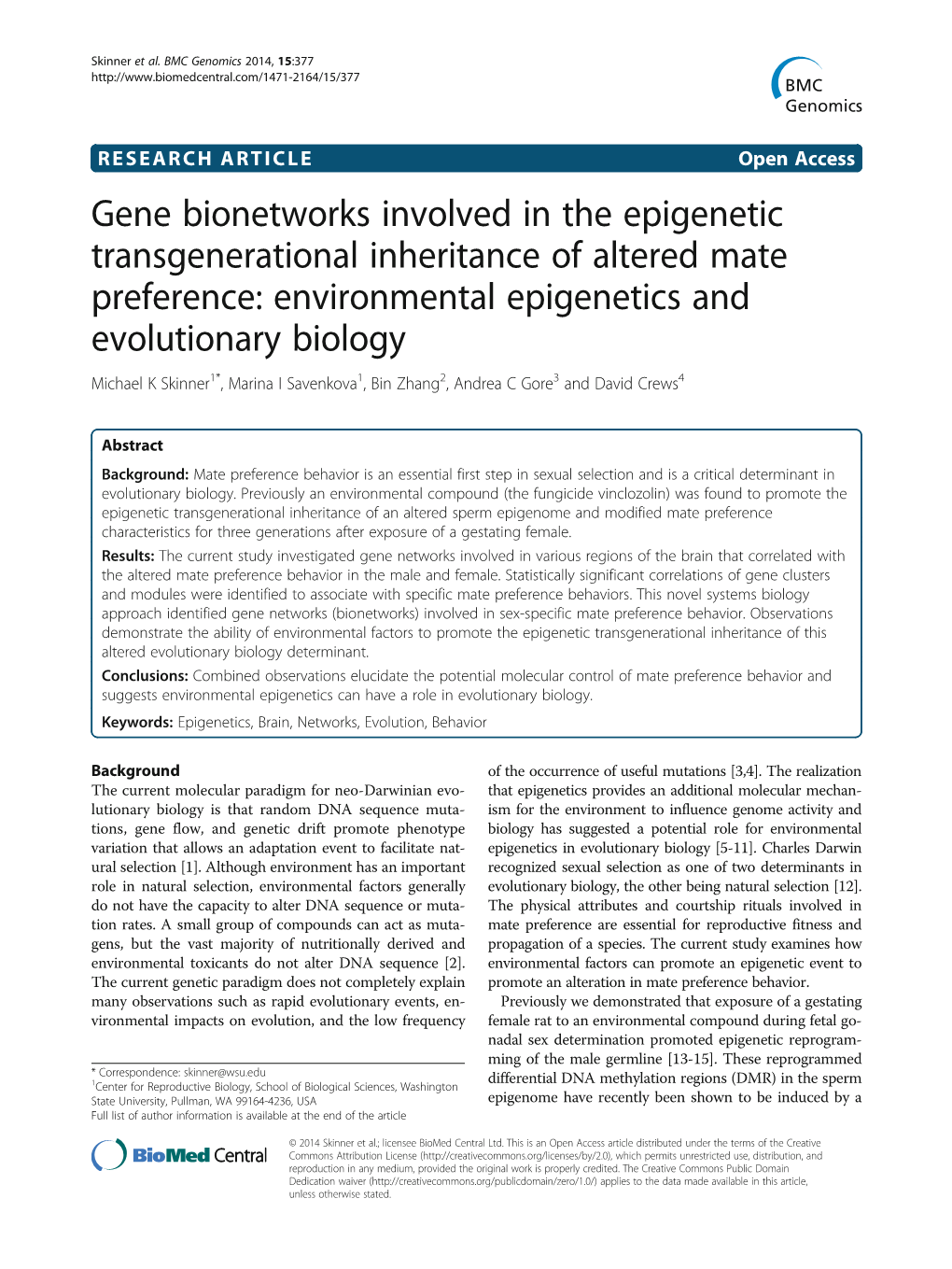 Gene Bionetworks Involved in the Epigenetic