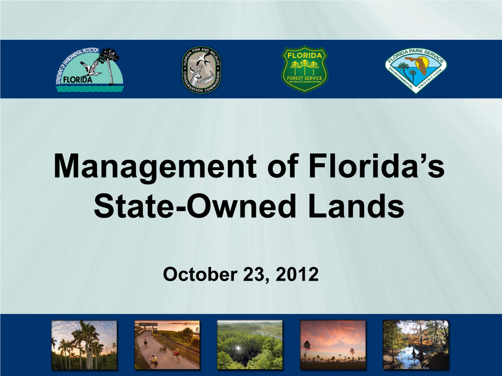 Management of Florida's State-Owned Lands